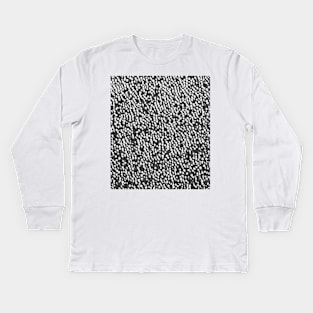 Small Black & White Boxes Kids Long Sleeve T-Shirt